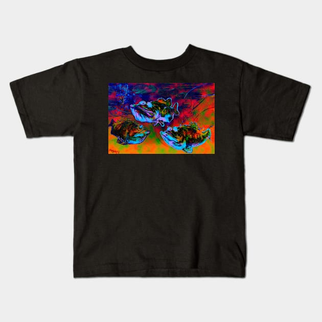 Crazy bass Kids T-Shirt by mursart68